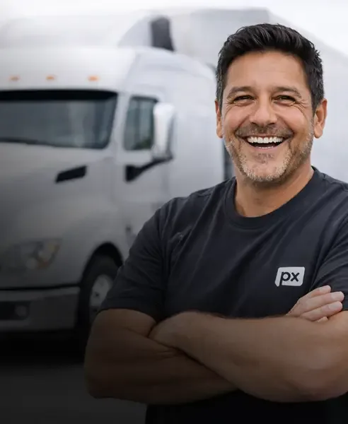 CDL driver on the road